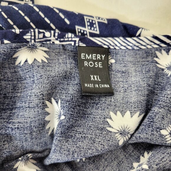 Emery Rose Women's Boho Floral Print Peasant Blouse Top XXL - Picture 4 of 4